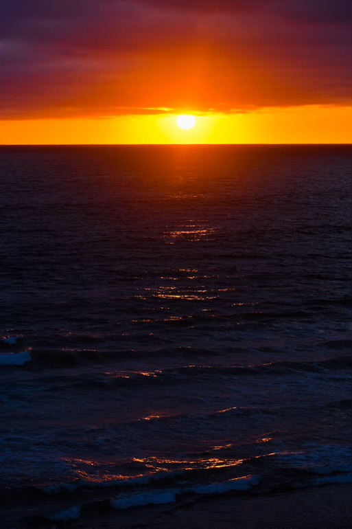 Surfer at sunset